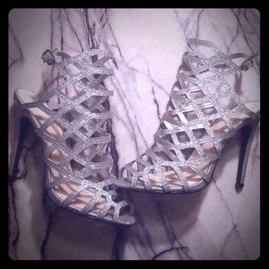 Sexy Glitter Caged Heels